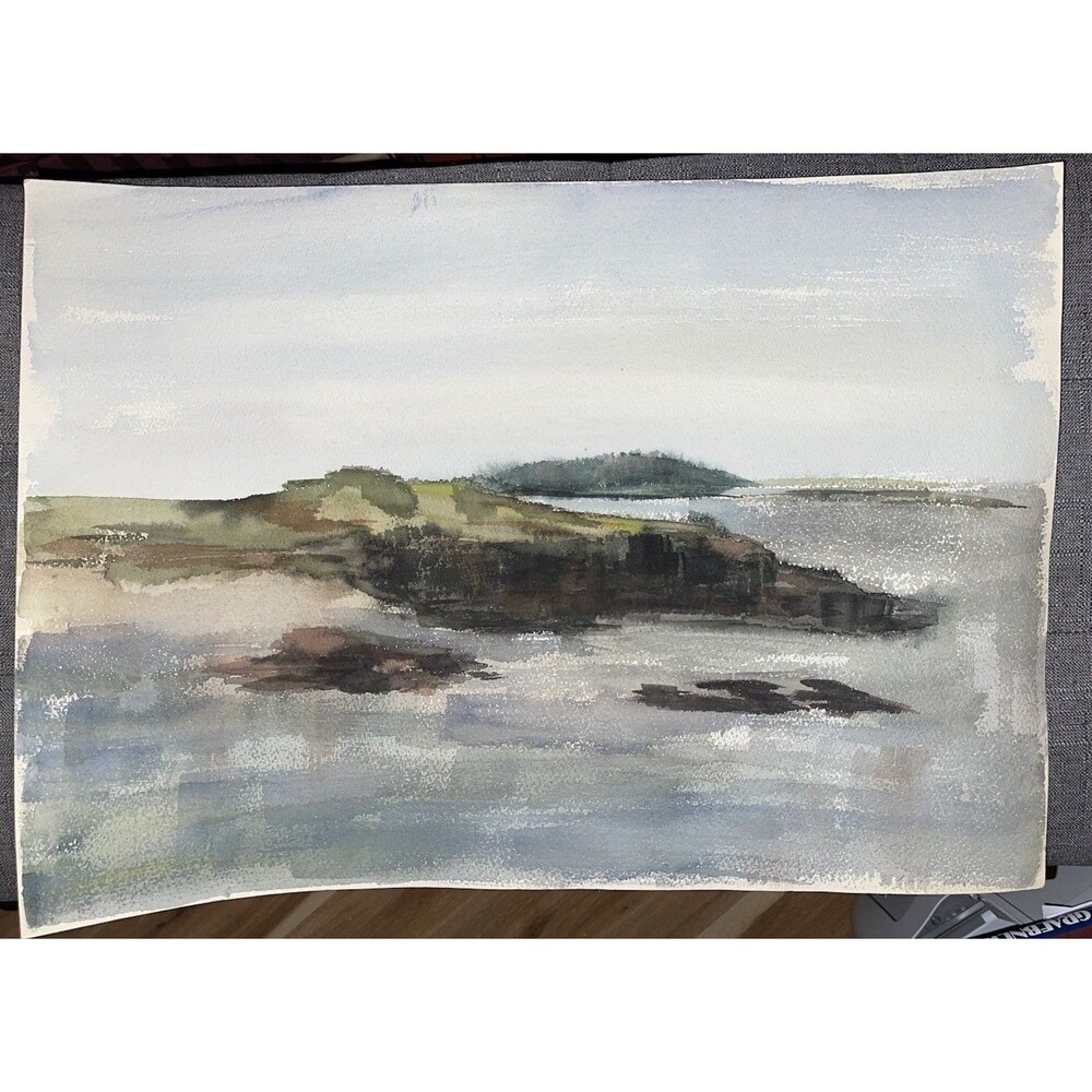 20” x 14” Watercolor Painting Unknown Artist No Frame